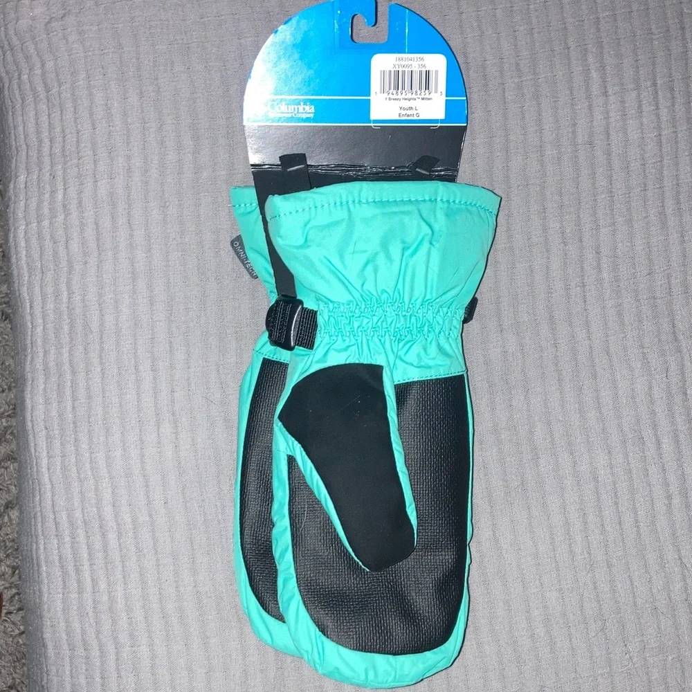 Columbia large youth Kids snow Mitt mittens Omni tech waterproof breezy heights